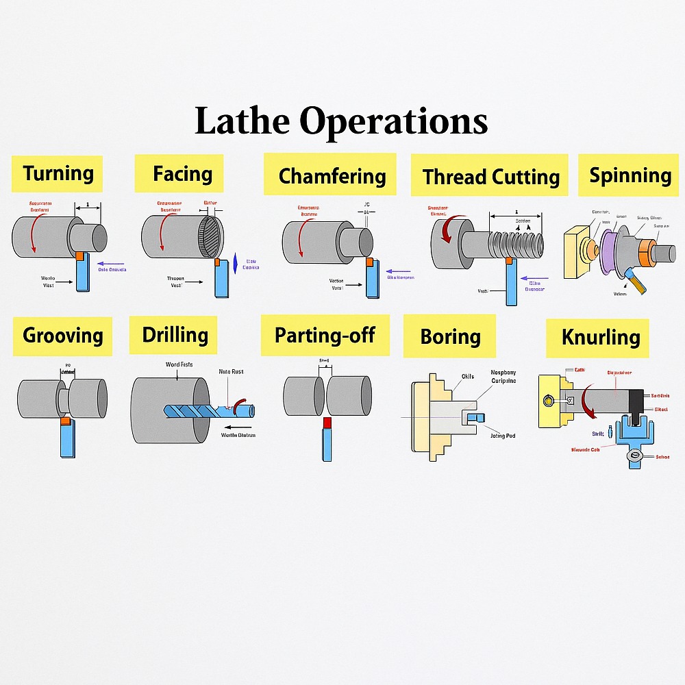 10 Types of Turning Operations: Knowing Operations on Lathes