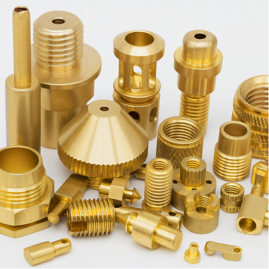 brass machined part types