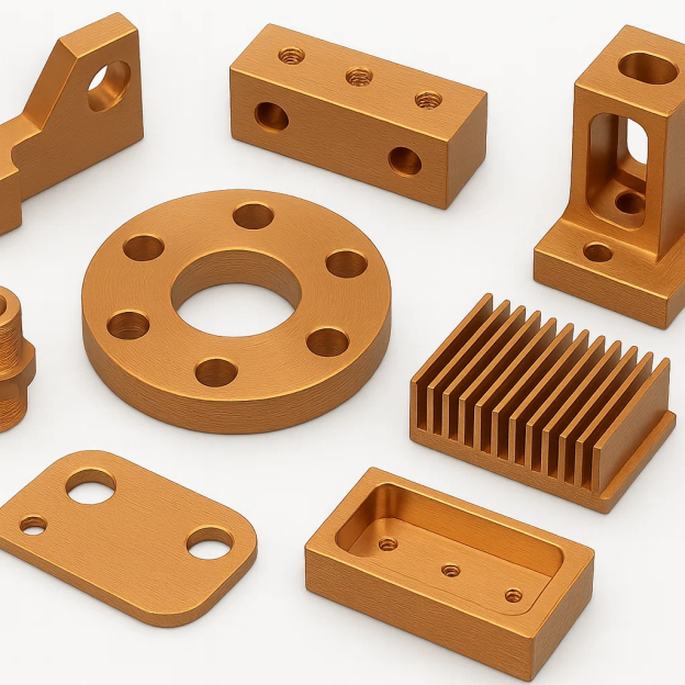 copper parts custom cnc