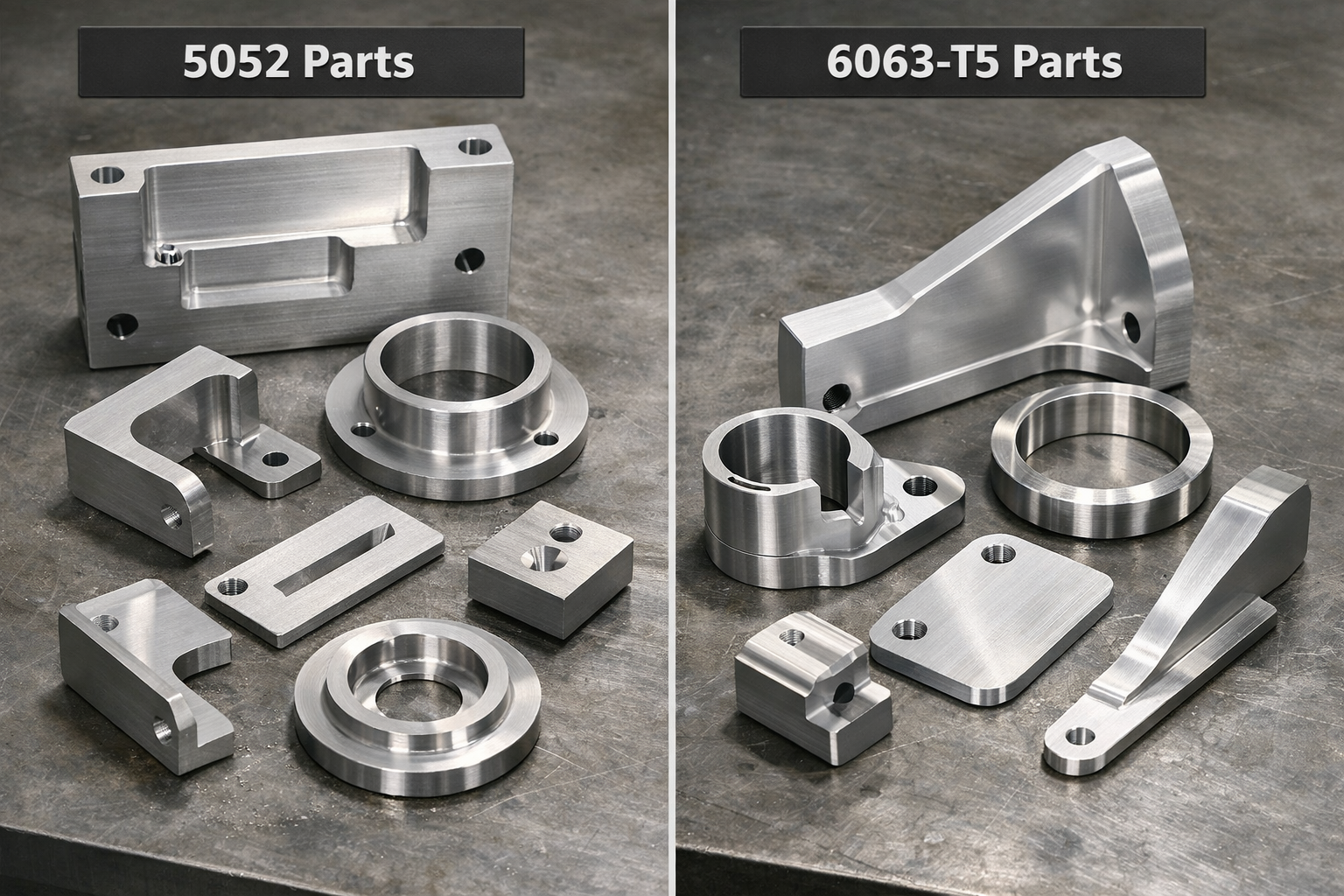5052 and 6063-T5 Parts