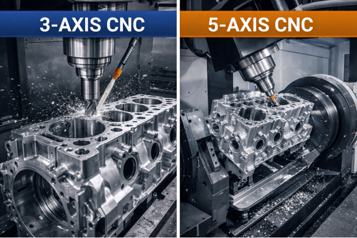 3 Axis vs 5 Axis Milling on Aluminum Blocks