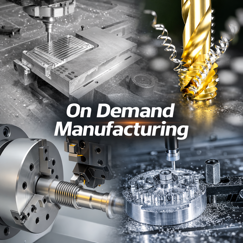 On demand manufacturing machining
