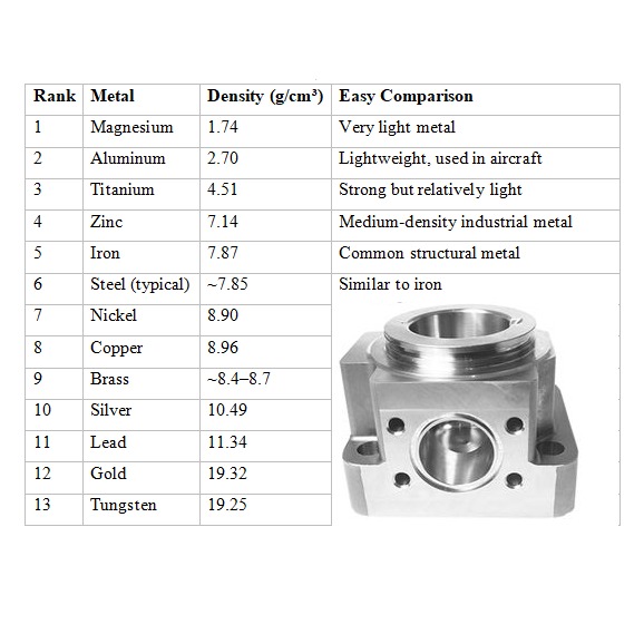 density of metals