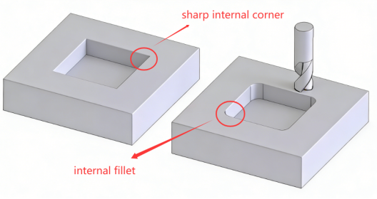 fillets vs sharp corner