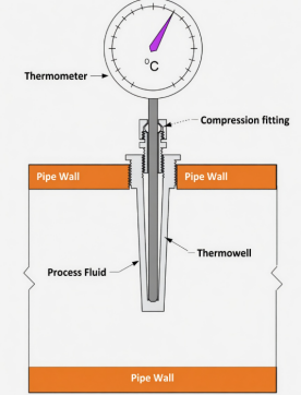 Measure Temperature with thermowell