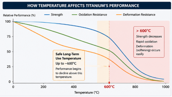 Titanium performance vs temperature chart