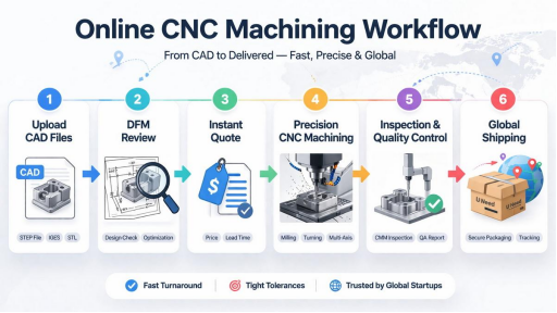 online cnc machining workflow