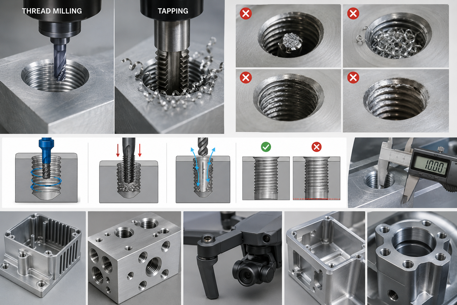 thread milling and tapping