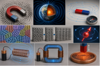 The spin of electrons leads to magnetization of that area