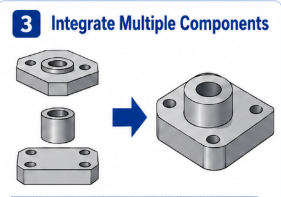 integrate multiple components to one part