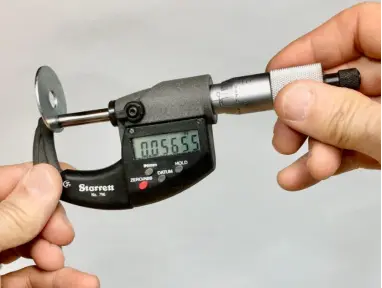 Use a Micrometer for Washer Thickness