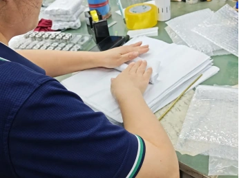 check parts during packaging