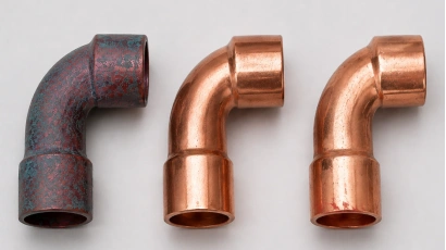 Oxidation of copper parts