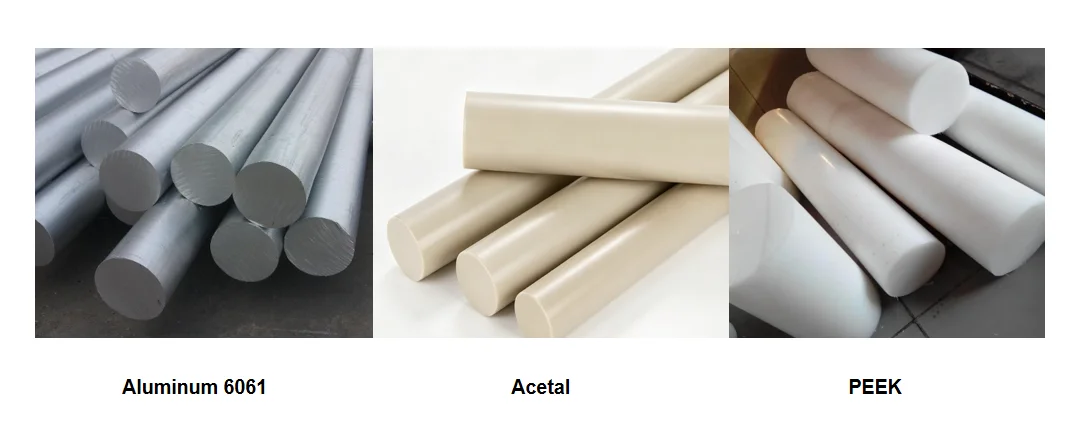 Aluminum 6061 vs. Acetal vs. PEEK